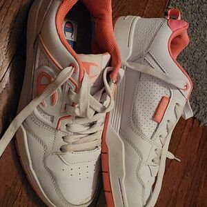 Champion White and Coral Sneakers